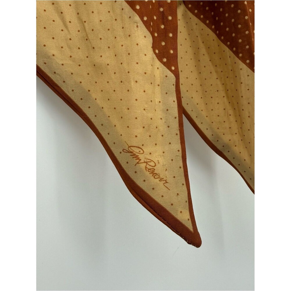 Jim Renoir Vintage Polka Dot Scarf Thin Lightweight Hair Accessory Tie Gim - Picture 3 of 8